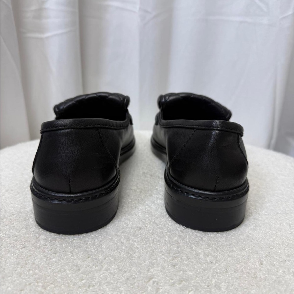 CHANEL INTERLOCKING CC LOGO LAMBSKIN LOAFERS SZ 36 - Picture 4 of 10